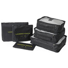 Nicci - Organiseur de bagages Cubes 6 pièces - Noir -Organiseur de bagages Cubes 6 pièces