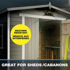 Bell + Howell - Bionic Flood Light ASON TV 108 Lumières solaires à DEL avec détecteur de mouvement-Il suffit de décoller le couvercle de l’adhésif à l’arrière et de le coller sur n’importe quelle surface ou de monter la lumière avec la quincaillerie incluse, parfaite pour les garages, les escaliers, les allées, les terrasses, les patios, la porte d’entrée, etc