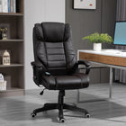 Vinsetto - Fauteuil de bureau exécutif à haut dossier avec massage à vibrations 6 points - brun-La tension d’inclinaison réglable permet un doux balancement avant/arrière