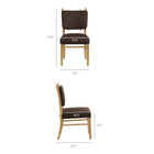 Modway - Mauden Cuir végane Fauteuil d’appoint de salle à manger Ensemble de 2 - Marron chocolat-Rembourrage en cuir végane