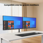ShoppingAll - Support de bureau pour double écran LCD LED avec 2 options de montage - Noir-Gardez vos câbles bien rangés et organisés grâce à nos clips de câbles intégrés, économisez votre espace de bureau et gardez votre poste de travail propre.