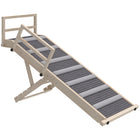 PawHut - Rampe pliable pour chien 15 po-19 po H pour canapé, avec tapis antidérapant et rails latéraux de sécurité-Quatre hauteurs réglables 15 po /16,5 po /17,7 po /18,9 po (38 cm/42 cm/45 cm/48 cm) offrent un accès polyvalent aux lits et canapés 