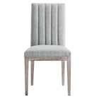 Modway - Maisonette Touffe vintage française Tissu Fauteuils d’accompagnement à manger Ensemble de 2 - Gris clair-7