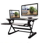 TygerClaw – Bureau assis/debout à hauteur réglable (TYDS10020BLK)-Fabriqué en panneau MDF, acier et ressort pneumatique