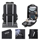 Speedex - 15,6" Sac à dos étanche multifonctionnel pour ordinateur portable avec serrure et port de chargement USB - noir-Matériau étanche : Garde votre ordinateur portable à l'abri des intempéries, offrant une protection supplémentaire par tous les temps
