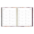 Blueline - Agenda Mensuel 17 Mois D’Août À Décembre - 9 1/4 po H x 7 1/4 po l - Motif Floral - Anglais-Section contacts