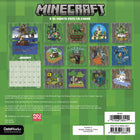 DateWorks - 2026 Mini Calendrier Mural 16 Mois - 7 po x 7 po - Minecraft - Anglais -13 images de haute qualité imprimées sur du papier Premium