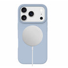 Blu Element - Étui Silicone MagSafe pour iPhone 17 Pro - Bleu pastel-Bords surélevés pour protéger l'appareil photo et l'écran