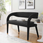 Modway - Pinnacle Tissu Boucle Banc d’accent - Noir-Rembourrage en mousse dense