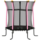 Soozier - Trampoline pour enfants avec filet de protection - 64" de diamètre - Rose-Offrez à votre petit des heures de plaisir à rebondir avec ce minitrampoline 