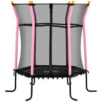 Soozier - Trampoline pour enfants avec filet de protection - 64" de diamètre - Rose-Offrez à votre petit des heures de plaisir à rebondir avec ce minitrampoline 