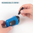 Trodat - Tampon à rouleau ID Protector-Dites adieu au déchiquetage, au raturage au crayon, à la nécessité d’enlever les étiquettes d’expédition à la main ou de déchirer le papier en morceau grâce à ce rouleau encreur ergonomique à la prise en main parfaite, que vous soyez gaucher ou droitier