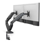 ShoppingAll - Support de moniteur double VESA avec bras à ressort à gaz entièrement réglable et pince de bureau - Noir-Compatibilité étendue : Convient aux moniteurs de 13 à 32 pouces pesant entre 2 à 9 kg (4,4 à 19,8 lb) avec les motifs VESA 75x75 mm et 100x100 mm - idéal pour un poste de travail ergonomique