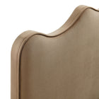 Modway - Athena Velours de performance résistant aux taches Tête de lit King Size, Taupe-7