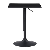 CorLiving - Table de salle à manger à piédestal réglable - Carrée - Noir-Réglable : changez facilement la hauteur de la table de 25" à 35,75" pour une flexibilité maximale