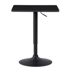 CorLiving - Table de salle à manger à piédestal réglable - Carrée - Noir-Réglable : changez facilement la hauteur de la table de 25" à 35,75" pour une flexibilité maximale