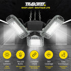 Bell+Howell - Lampe d'atelier à DEL TriBurst - 4 000 lumens-Lumière directe n'importe où : Profitez d'un contrôle total sur l'éclairage de votre espace de travail grâce à la conception unique du Triburst comprenant 3 panneaux lumineux orientables indépendamment - Que vous ayez besoin d'un éclairage ciblé sur une zone spécifique ou que vous souhaitiez diriger la lumière dans votre espace de travail, les trois panneaux de Triburst vous permettent de diriger la lumière dans n'importe quelle direction pour répo