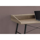Monarch Specialties - 7536 Bureau 48 po L - Taupe Fonce/Metal Noir-Fini sur tous les côtés pour un placement flexible n'importe où dans un bureau à domicile
