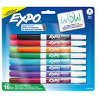 Expo - Marqueurs à faible odeur couleur intenses pointe fine - couleurs variées - paquet de 16-Effaçable à sec