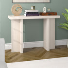 Hudson&Canal - Console Dimitra 42" L - Blanc aulne-Finition en blanc aulne aspect bois