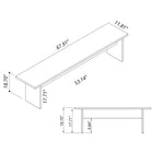 Manhattan Comfort - Banc de salle à manger moderne Nomad 67,91 po - Noir-Capacité de poids de 550 lb
