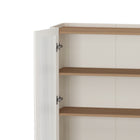 Manhattan Comfort - Ensemble de 2 armoires de décoration modernes Abbey 31,5 po - érable et blanc cassé-Conception de plateau supérieur ajoutant fonctionnalité et sophistication à ce produit