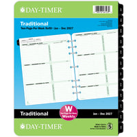 Day–Timer – Recharge d’agenda hebdomadaire avec onglets 2027 format folio – 11 po x 8 1/2 po – anglais-Format des pages : 11 po H x 8 1/2 po l
