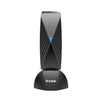 D-Link - Adaptateur USB Wi-Fi 6 D-Link AX1800 USB 3.0 Double bande-Passex Au Wi-Fi 6:  Ajoutez des vitesses Wi-Fi 6 AX1800 à votre PC ou ordinateur portable pour une connectivité ultra-rapide et stable, allant jusqu’à 574 Mbps (2,4 GHz) / 1200 Mbps (5 GHz). Jusqu’à 90 % plus rapide sur la bande 2,4 GHz et 38 % plus rapide sur la bande 5 GHz comparativement à la technologie Wi-Fi 5