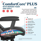 La-Z-Boy - Fauteuil de bureau exécutif Venetta - Noir-ComfortCore Plus avec mousse à mémoire de forme qui offre des couches de soutien enveloppant ciblé par zones