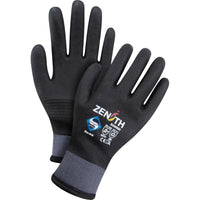 Zenith Safety - Gants enduits ZX-30° de première qualité - Taille 9 - Paquet de 12-Coquille sans coutures en nylon/Spandex de calibre 15 avec doublure en acrylique à 100 % qui offre une protection accrue contre le froid