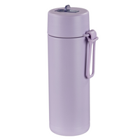 Gry Mattr - Bouteille d’eau d’entraînement avec couvercle à paille - 700 ml - Lilas-Peut contenir jusqu’à 700 ml (24 oz) de liquide