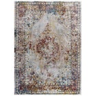 Modway - Success Médaillon vintage Merritt Transitional Transitional Diused Floral Vintage Tapis 4 pi l x 6 pi L - Multicolore-Tapis de décor vintage vieilli