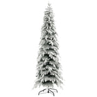 HOMCOM - Arbre de Noël artificiel crayon de 7 pi avec ouverture automatique-7 pi/2,1 m de haut en forme d'arbre véritable, offrant un aspect sain et naturel 