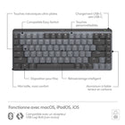 Logitech - MX Mechanical Mini pour Mac Clavier Sans Fil Illumine - Boutons Tactiles Silencieux - Gris ( Space Grey)-Travail Plus Rapide, Plus de Personnalisation : Programmez les touches Fn, assignez des effets retroeclaires, activez Flow sur les ordinateurs avec MX Master 3S pour Mac dans Logi Options+