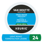Van Houtte - Capsules K-Cup de café procédé à l'eau suisse  torréfaction légère - déca - paquet de 24-Torréfaction : ce produit de Van Houtte est fait de grains de café provenant d'un approvisionnement 100 % responsable.