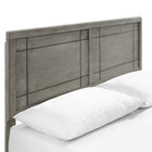 Modway - Marlee Bois Plate-lit complet avec cadre angulaire, Gris-Construction en bois, MDF et placage