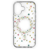 Ideal of Sweden - Étui Clear Mid MagSafe Petite Floral pour iPhone 16-Design protecteur avec bords surélevés pour protéger l’appareil photo et l’écran. Custom Fit All-Around protection
