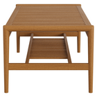 Modway - Hayden 46 pouces Terrasse extérieure Bois de teck Table à manger - Naturel-Glissières de plancher sans marquage
