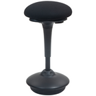 HOMCOM - Tabouret oscillant sans dossier avec mouvement de bascule - noir-La hauteur s'ajuste de 27,5 po à 35,4 po (70-90 cm) pour un confort personnalisé