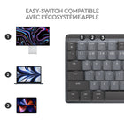 Logitech - MX Mechanical Mini pour Mac Clavier Sans Fil Illumine - Boutons Tactiles Silencieux - Gris ( Space Grey)-Associez deux des meilleurs outils de creation au monde : Profitez d'un abonnement gratuit d'un mois à Creative Cloud avec l'achat de MX Mechanical Mini pour Mac et creez comme jamais auparavant