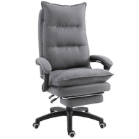 Vinsetto - Chaise de bureau inclinable à haut dossier avec repose-pieds-Lignes ergonomiques avec rembourrage double couche extra épais pour plus de confort