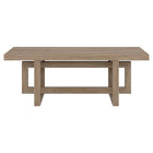 Hudson&Canal - Table basse rectangulaire Breslow 47" L - Chêne gris vieilli-La table est fabriquée à partir de matériaux MDF de haute qualité et durables