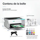 Epson - Imprimante multifonction couleur sans fil EcoTank ET-3930 à réservoirs d’encre géants – Blanc-Dimensions: 37,59 cm l x 34,8 cm L x 18,8 cm H