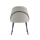 Manhattan Comfort - Lot de 2 chaises de salle à manger modernes Gracie 61,5 cm en similicuir, coloris pierre et noir-Assemblage minimal requis Matériel inclus