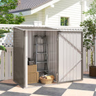 Outsunny - Remise de jardin 3,3 pi x 3,4 pi avec porte verrouillable, brun-Toit en pente pour éviter l'accumulation d'eau 
