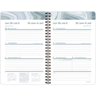 Staples - Agenda scolaire hebdomadaire/mensuel marbre 2025-2026 - 8 1/2 po H x 5 1/2 po l - gris - bilingue-Couverture en polypropylène à motif marbré