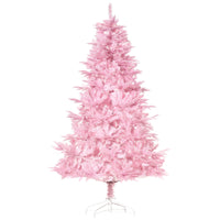 HOMCOM - Arbre de Noël Artificiel 6 Pieds à Ouverture Automatique pour Fête Rose-La couleur rose crée une atmosphère douce pour les dames 