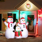 Outsunny - Bonhomme de neige gonflable de Noël 2 - 4 m - décoration d'extérieur familiale - blanc-Se dégonfle pour un rangement facile (lorsque vous n'éblouissez pas vos voisins) 