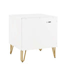 Manhattan Comfort - DUMBO Table de nuit moderne 1 tiroir 20,07" - Blanc - Lot de 2-Assemblage Snap It Comprend des rainures internes de haute qualité pour un assemblage simple, sans outils requis