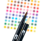 Tombow - Stylos à double pointe, couleurs portrait, paq./10-Marqueurs à double pointe à base d'eau - les couleurs peuvent être mélangées
